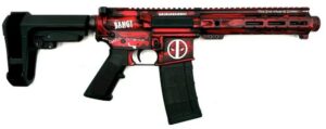 Zeus Arms Aether Deadpool 5.56 Pistol 7.5" Red/Black SBA3 Brace 1-30-Round Magazine