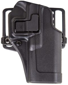 Blackhawk 410500BKR Serpa CQC OWB Size 00 Matte Black Polymer Belt Loop/Paddle Compatible with Glock 17/22/31/47 Right Hand