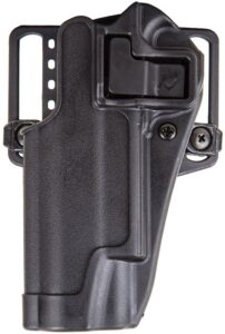 Blackhawk 410503BKL Serpa CQC OWB Size 03 Matte Black Polymer Belt Loop/Paddle Fits 1911 Government & Clones Left Hand