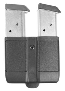 Blackhawk 410510PBK Double Magazine Case Black Polymer Belt Clip Compatible with Single Stack 9mm/10mm/40/45/357