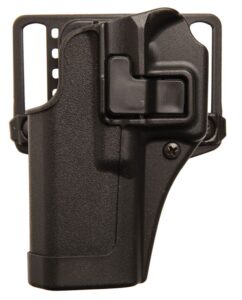 Blackhawk 410567BKL Serpa CQC OWB Matte Black Polymer Belt Loop/Paddle Compatible with Glock 42 Left Hand