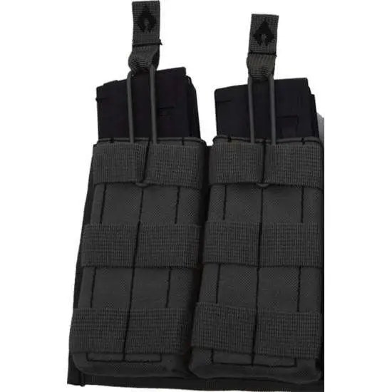 Open Top Double Magazine Pouch Black