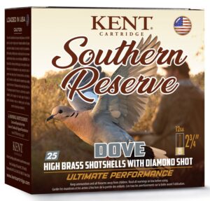 Kent Southern Reserve Dove Load 12 Gauge. 2 3/4 In. 1 1/8 Oz. 7.5 Shot 25-Round.