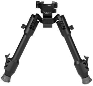 Warne 7901M Skyline Precision Bipod Made of Matte Black Aluminum with Picatinny Rail Attachment Type, Rapid Leg Deployment, 22 Degree Cant, 44 Degree