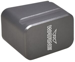 Warne MEG1954GR Magazine Extension Made of 6061-T6 Aluminum with Hardcoat Anodized Gray Finish for Glock 19, 23 Magazines (Adds 5-Round 9mm Luger