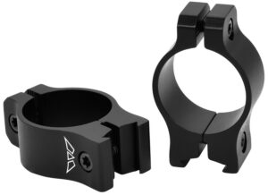 Warne V420M Rimfire Rings Vapor Matte Black Aluminum 1" Tube Low Vertical Split 3/8" Dovetail 0 MOA