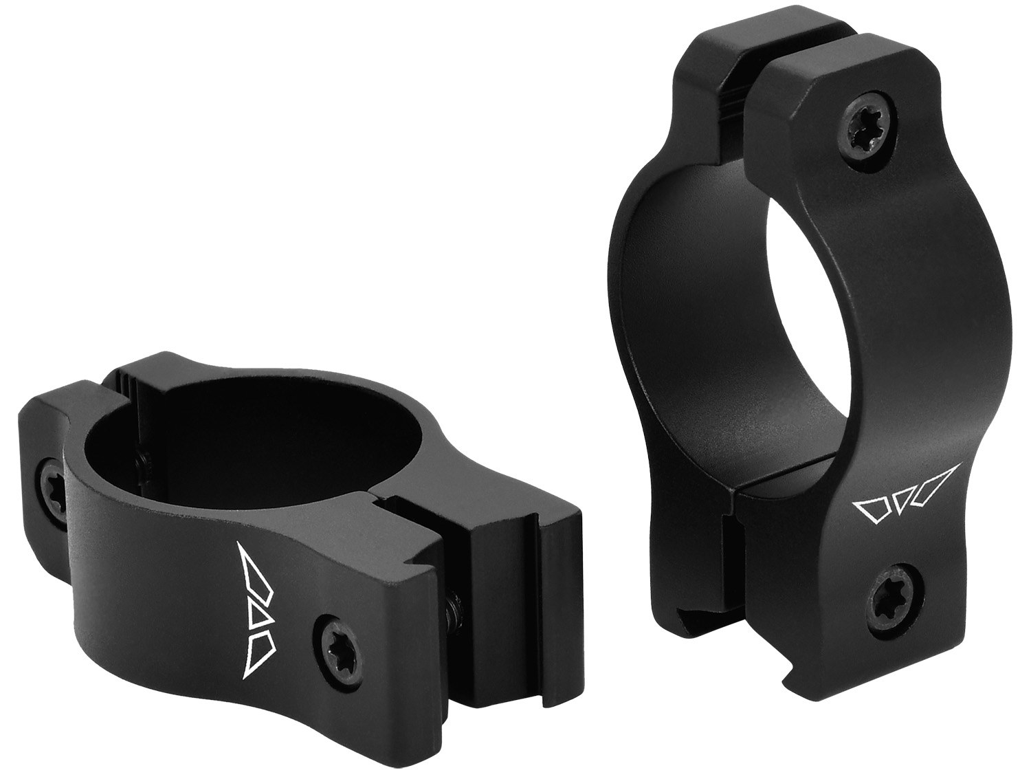 Warne V421M Rimfire Rings Vapor Matte Black Aluminum 1" Tube Medium Rimfire/Vertical Split 3/8" Dovetail 0 MOA