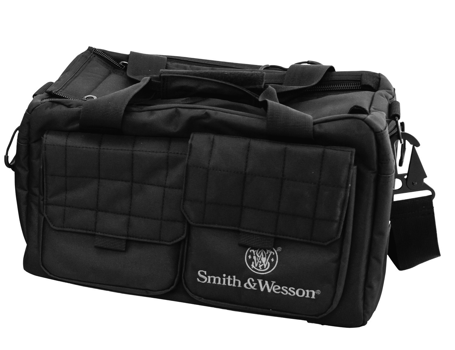 Smith & Wesson M&P Accessories 110013 Recruit Black Nylon Two Interior Pockets & Magazine Pouches Large Exterior Pockets Rubber Foot Skids