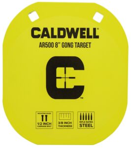Smith & Wesson Caldwell 1116703 Gong 8" Yellow AR500 Steel 0.38" Thick Hanging