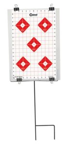 Smith & Wesson Caldwell 110005 Ultra Portable Target Stand Black/Red/White Steel Silhouette/Shapes Standing Includes 8 Silhouette Targets/8 Sight-In