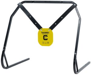 Smith & Wesson Caldwell 1140016 Gong & Target Stand 8" Yellow AR500 Steel Gong Hanging Includes XL Strap Hangers