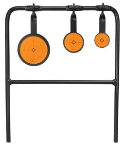 Smith & Wesson Caldwell 147072 Plink N Swing Triple Spin Target Rimfire Pistol/Rifle Steel Black/Orange Impact Enhancement Motion 1.75"/2.5"/3.5"