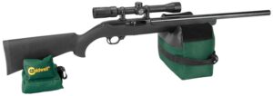 Smith & Wesson Caldwell 248885 DeadShot Shooter's Bag Empty Dark Green 600D Polyester Front and Rear Bag 8 Lbs