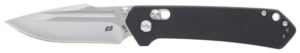 Schrade 1182620 Divergent 3.06" Folding Modified Drop Point Plain Satin AUS-8A SS Blade 4.31" Black G10 Handle