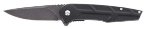 Schrade 1159329 Reckon 3.25" Folding Drop Point Plain Dark Stonewash D2 Steel Blade 4.40" Black Aluminum Handle