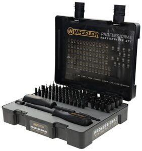 Wheeler 4001003 Professional Screwdriver Set Black 100 Pieces