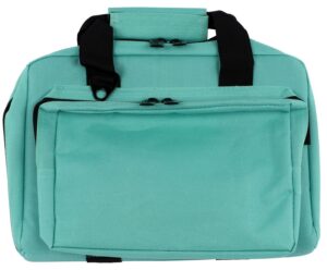 US PeaceKeeper P21102 Mini Range Bag Water Resistant Robin's Egg Blue 600D Polyester with 8 Mag Pockets, Lockable Zippers & Wraparound Handles