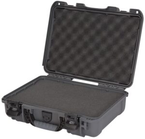 Nanuk Pistol and Accessory Hard Case with Foam Graphite 13.2 In. X 9.2 In. X 3.8 In.