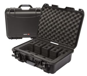 Nanuk 9254UP1 925 4 UP Pistol Case Waterproof Black Resin with Closed-Cell Foam Padding 17" L X 11.80" W X 6.40" H Interior Dimensions