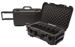 Nanuk 9356UP1 935 6 Up Pistol Case Black Polymer with Closed-Cell Foam Padding 22" L X 14" W X 9" H Interior Dimensions