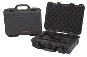 Nanuk 910CLASG7 910 Classic 2 Up Pistol Case Graphite Polymer with Latches & Closed-Cell Foam Padding 13.20" L X 9.20" W X 4.10" H Interior