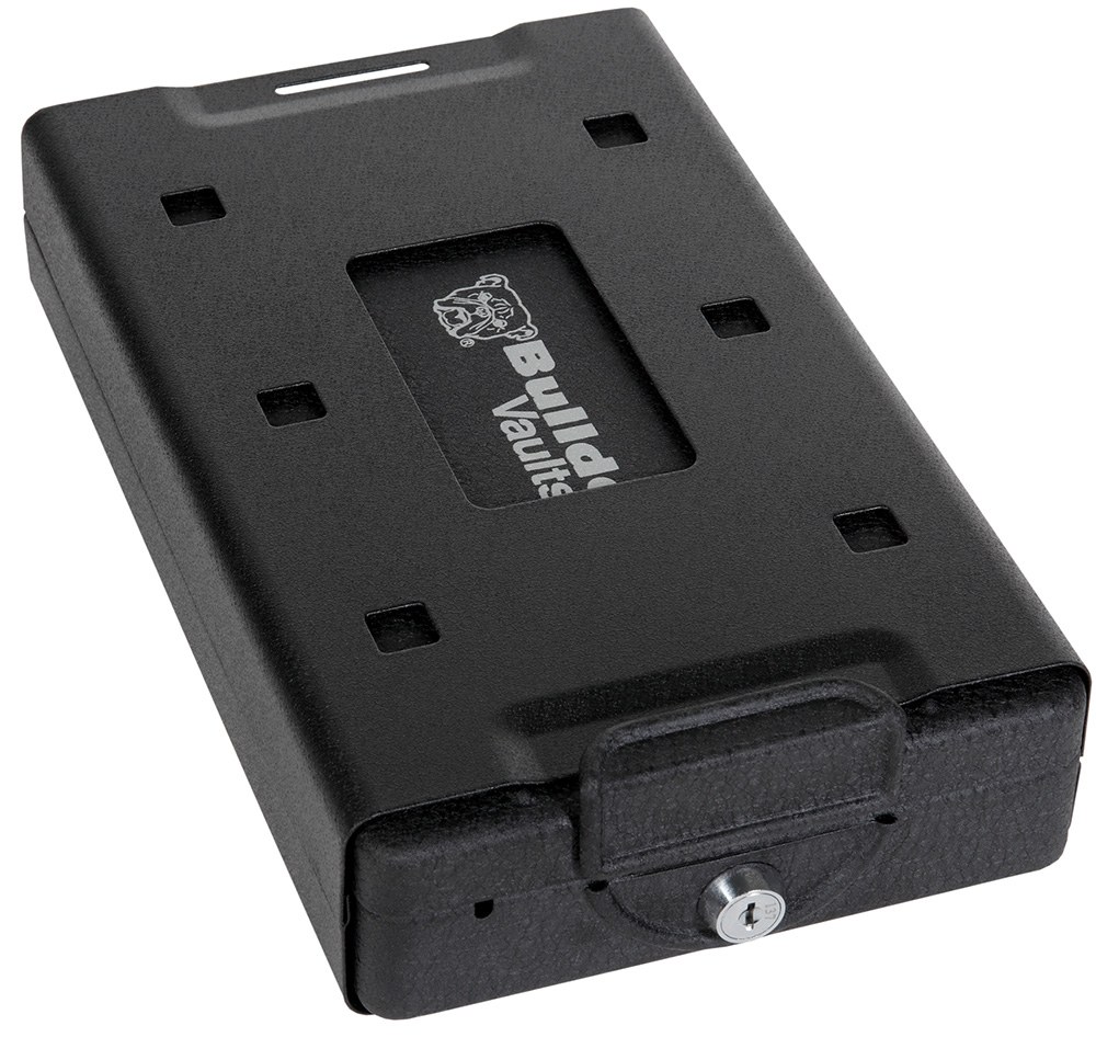 Bulldog BD1150 Car Vault Key Entry Matte Black Powder Coat Steel Holds 1 Handgun 11.30" X 6.90" X 2.50"