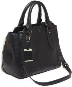 Bulldog BDP020 Satchel Purse with Holster Black Leather for Small Autos & Revolvers Ambidextrous Hand