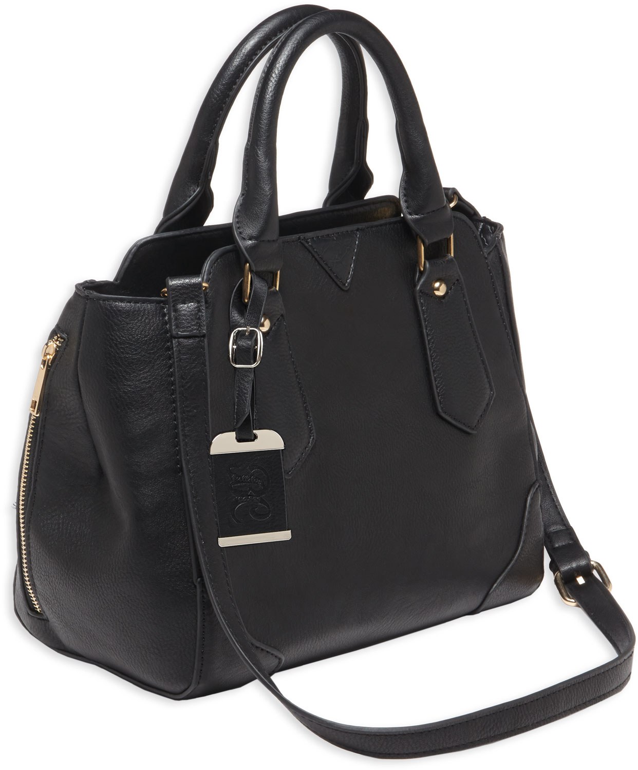 Bulldog BDP020 Satchel Purse with Holster Black Leather for Small Autos & Revolvers Ambidextrous Hand