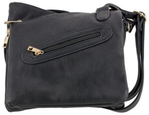 Bulldog BDP030 Cross Body Purse with Holster Black Leather for Small Autos & Revolvers Ambidextrous Hand