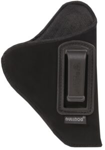 Bulldog DIP20 Deluxe IWB Black Suede Like Belt Clip Fits Glock 42/43/Ruger LC9/2-3" Barrel Right Hand