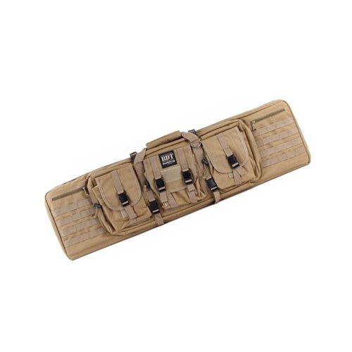 Bulldog BDT6043T BDT Tactical Double 43" Tan Nylon, 3 Accessory Pockets, Deluxe Padded Backstraps Lockable Zippers, Padded Internal Divider - Image 2