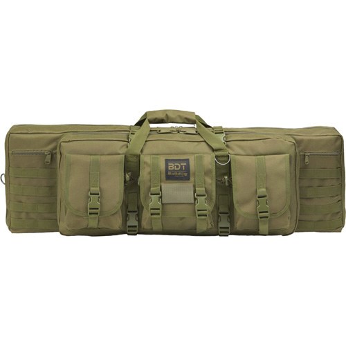 Bulldog BDT6043G BDT Tactical Double 43" Green Nylon, 3 Accessory Pockets, Deluxe Padded Backstraps Lockable Zippers, Padded Internal Divider - Image 3