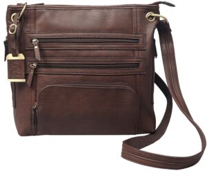 Bulldog BDP039 Cross Body Purse with Holster Brown Leather Most Sm Pistols & Revolvers Ambidextrous Hand