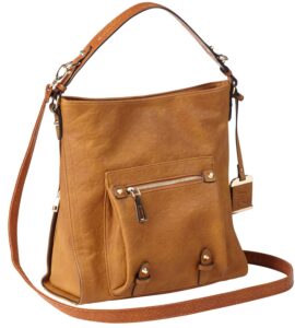 Bulldog BDP054 Hobo Purse with Holster Brown Leather Most Sm Pistols & Revolvers Right Hand