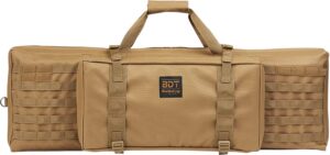 Bulldog BDT3038T BDT Tactical Single 38" Tan Nylon, Padded Shoulder Strap, Adjustable Velcro Ties, Extra Magazine Compartment