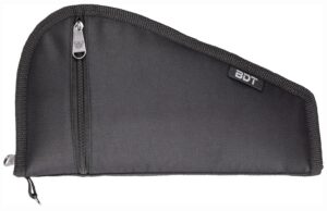 Bulldog BDT619B Deluxe Pistol Case with Pocket & Sleeve, Black Water-Resistant Outer Shell, Impact-Resistant Padding, Heat-Resistant Quilted