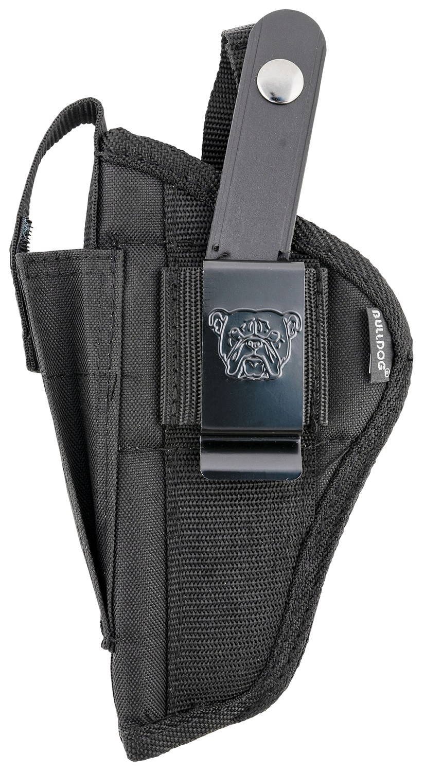 Bulldog Belt/Clip Ambidextrous Holster Black 3 1/2-5 in Barrel BULLDOG BELT/CLIP AMBIDEXTROUS HOLSTER BLACK 3 1/2-5 in Barrel