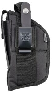 Bulldog FSN19 Extreme OWB Black Nylon Belt Loop/Clip Fits Auto with Laser or Light Fits 2-5" Barrel Ambidextrous
