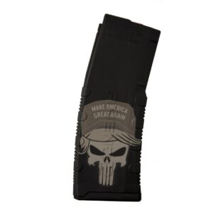 Black Rain Ordnance Lasered AR15 Magazine Trump Punisher 30-Round.