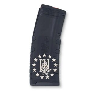 Black Rain Laser Etched Magazines 30-Round 3PERCENT 1776 Gadsden