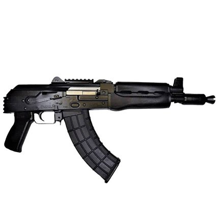 Zastava ZPAP92 AK Pistol 7.62 X 39 Mm with Booster Dark Wood Top Rail Rear Rail 1.5MM Receiver Buldged Trunnion Chrome Lined 10IN Barrel ZP92762PAM - Image 4