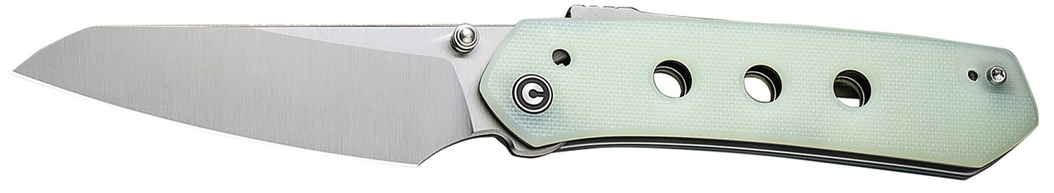 Civivi Knives C22036-2 Vision FG 3.54" Folding Tanto Plain Satin Nitro-V Steel Blade, Natural G10 Handle