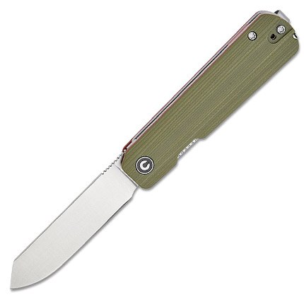 Civivi Knives C21004B-1 Sendy 2.83" Folding Spey Point Plain Satin Nitro-V Steel Blade. Green Textured G10 Handle - Image 2