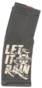 Black Rain Ordnance MAG30LETITRAINB Magazine 30-Round 223 Rem/5.56 NATO Let It Rain Bullet Engraving Fits AR-15 Platform