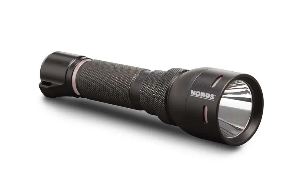 Konus Rechargeable Tactical Flashlight with Remote Switch /Mount Ring-1000 Lumens