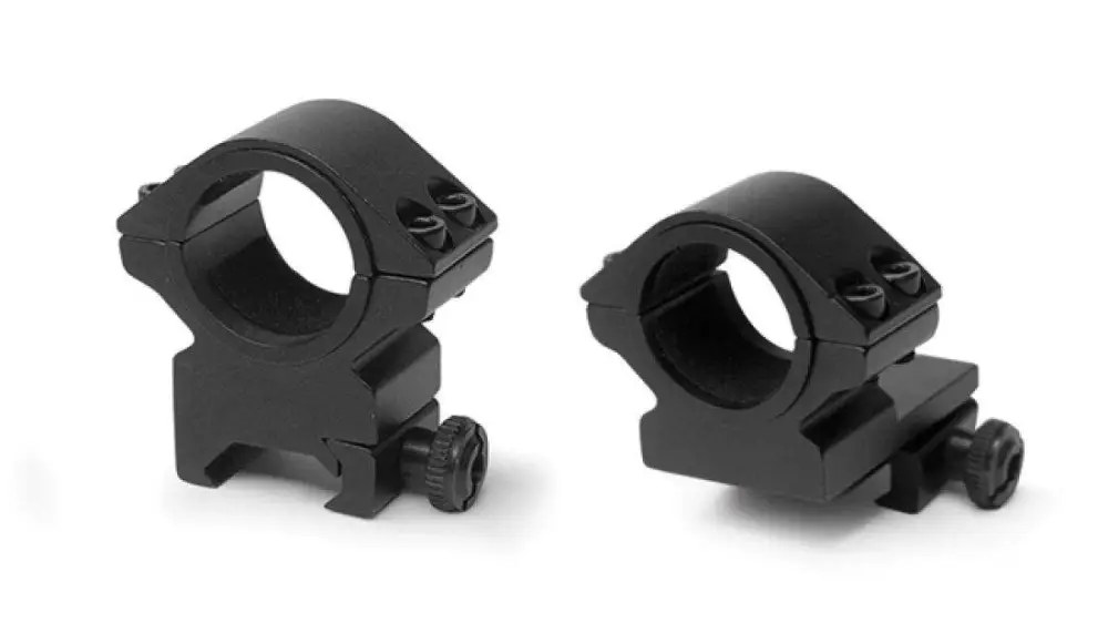 Pair of Steel Mounting Rings with Quick Release Lever for 30mm Scopes - Low