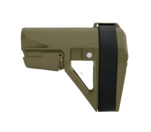 SB Tactical SBA5X07SB SBA5 Stabilizing Brace Ranger Green Polymer Adjustable 5 Position, 10.25" OAL Includes Sling Strap