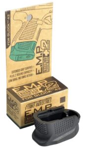 Strike Industries EMPG42B Enhanced Magazine Plate Made of Polymer with Black Finish & Extra Gripping Surface for Glock 42 Magazines (Adds 2-Round)