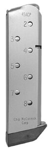 1911 8-Round 45ACP Shooting Star Match Grade Magazines Match Grade, .45 Acp, 8 Round, Stainless, with Pad