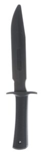 Cold Steel CS92R14R1 Military Classic Trainer 6.75" Fixed Plain Black Santoprene Blade, 4.75" Black Santoprene Handle